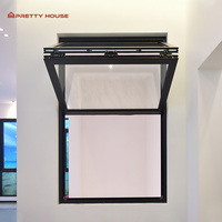 Pliez les fenêtres bifold verticales vitrées à cadre étroit en aluminium noir