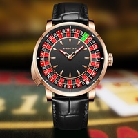 Montre de luxe Pindu à mouvement japonais, bracelet en cuir, cadran rotatif, pour homme, Jacob Co, mécanique NH35, style roulette de casino