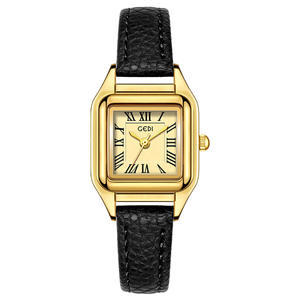 Nouvelle montre pour femme, petit cadran carré, bracelet en cuir rétro, montre à quartz pour femmes - Product Image 3