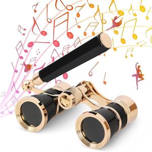 <span class=keywords><strong>Jumelles</strong></span> optiques 3X25 noires pour opéra, théâtre, concert musical, spectacle <span class=keywords><strong>de</strong></span> scène, avec poignées – Idéal pour les cadeaux féminins - Product Image 2