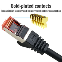 Câble Ethernet extérieur Cat8, gaine PE LSZH résistante aux UV, 40 Gbit/s 2000 MHz, FTP SFTP blindé RJ45 pour système IP AP caméra