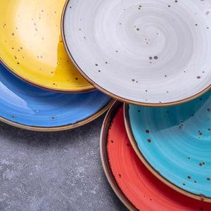 Nouvelle vaisselle peinte à la main, style nordique, assiettes de 8,5 pouces, vaisselle en céramique - Product Image 2