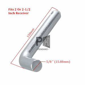 Goupille d'attelage de remorque Steedl 5/8 pouces zingué Druable avec clip, attelage de sécurité coudé goupilles d'attelage rapide OEM creuses - Product Image 4