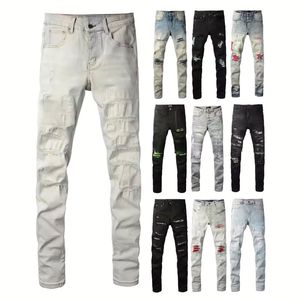 Jeans de Diseñador para Hombre, Marca Original, Tejidos Elásticos, Color <span class=keywords><strong>Oscuro</strong></span> Desgastado, Estilo Desgarrado, para Invierno, Últimos Modelos - Product Image 5
