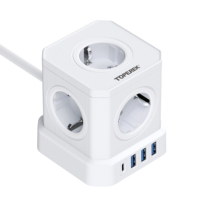 Adaptateur de voyage intelligent universel pour la maison intelligente, prise de courant avec protection contre les surtensions, prise USB de charge sans fil