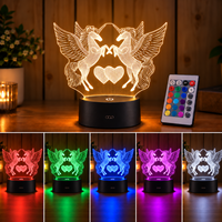 Lampe de chevet LED acrylique décorative moderne, créative, élégante, illusion 3D, lampe de nuit pour la maison, la chambre à coucher