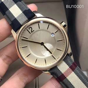 Reloj de Pulsera de Nylon de Lujo Hecho a Mano con Correas Intercambiables de Colores, Movimiento de Cuarzo, Caja de 5mm de Grosor, Analógico, Tela Dorada - Product Image 2