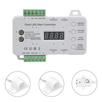 Kit d'éclairage d'escalier intelligent à détecteur de mouvement RGB, bande LED 12-24V avec contrôleur pour éclairage intérieur des marches et décoration murale