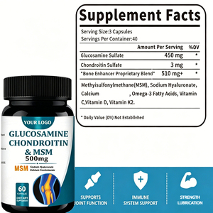 Compléments alimentaires pour la santé des articulations, comprimés de glucosamine et de chondroïtine halal OEM, MSM, glucosamine, chondroïtine - Product Image 2