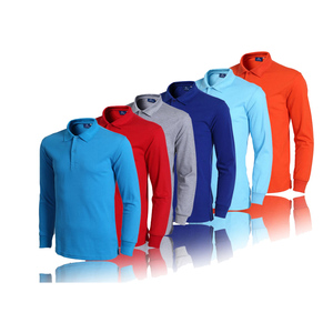 Polo a Maniche Lunghe Personalizzabile con Logo, CVC 60% Cotone, Peso Elevato 260g, <span class=keywords><strong>T</strong></span>-<span class=keywords><strong>Shirt</strong></span> Polo a Maniche Lunghe da <span class=keywords><strong>Uomo</strong></span> - Product Image 4