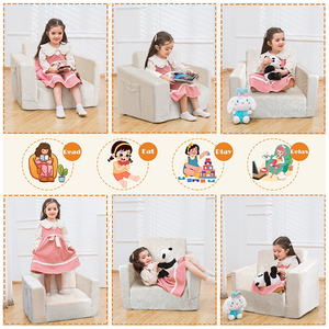 Vente chaude Design Moderne Sherpa Peluche Enfants Canapé-<span class=keywords><strong>lit</strong></span> Doux et Confortable Canapé pour Chambre Salon Utilisation pour Bébés Enfants - Product Image 2