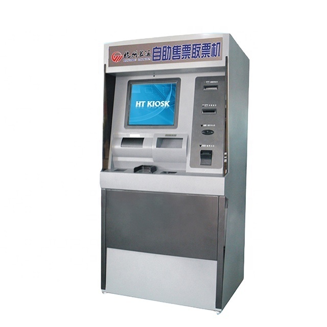 19 Inch Touch Screen Bus Ticket Kiosk Subway Ticket Vending Machine for Traffic Self Service Terminal Card Reader