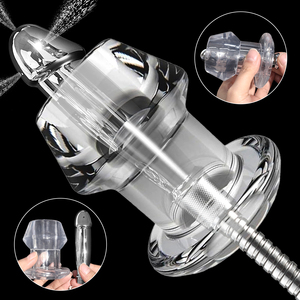 Cabezal de <span class=keywords><strong>Ducha</strong></span> Portátil y Boquilla para Enema, Dispositivo de Limpieza Anal con Tapón Anal de Metal para Sexo Anal - Product Image 1
