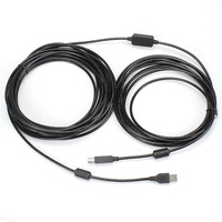 Kabel Repeater Aktif USB 2.0 Kecepatan Tinggi 50ft dengan Penguat Sinyal, Tipe Male ke Male untuk Printer/Scanner/Periferal 480Mbps