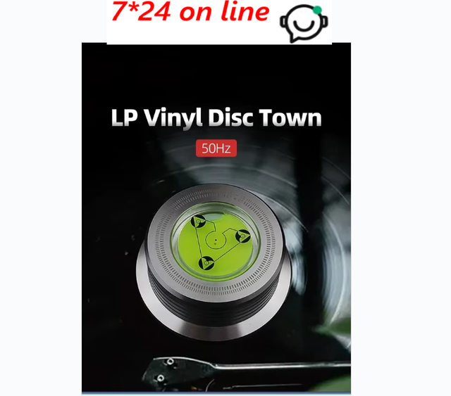 DZ-010 Aluminum Alloy LP Vinyl Record Clamp Weight with Level Gauge & Strobe Speed Check for Turntable HiFi