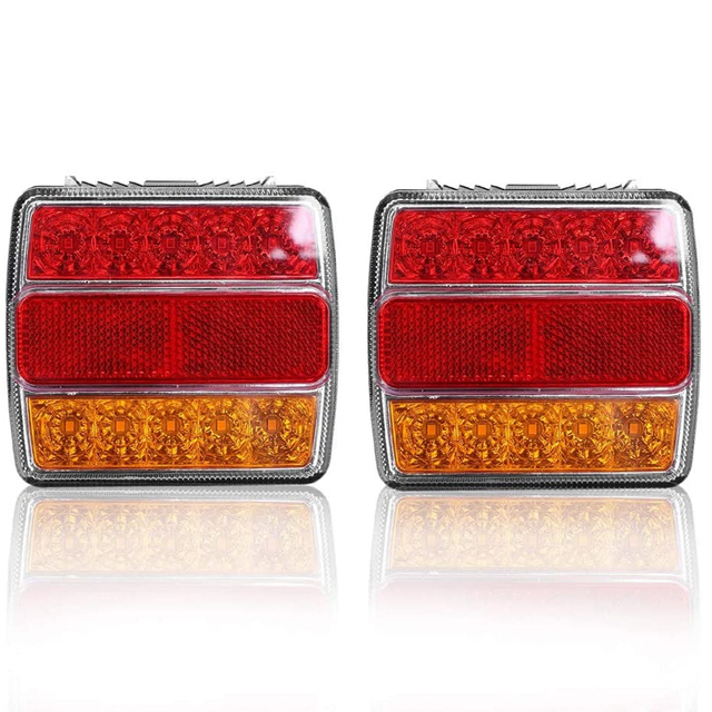 12V Super Bright Waterproof Trailer Rear Light ABS Material 16 LED Brake Lamp for Advance Mixer 2000-2006