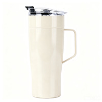Gourde isotherme classique 40 oz pour adulte avec poignée en acier en forme de D, couvercle rabattable, double paroi isolée pour la rentrée scolaire, la plage et les pique-niques