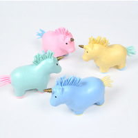Jouet licorne coloré et mignon à presser pour soulager le stress, balle douce de haute qualité à rebond lent, cadeau pour enfants et adultes