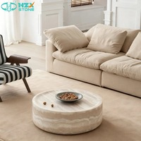 Table basse ronde convertible HZX STONE FRP - Meubles de salon modernes, durables et écologiques pour la maison