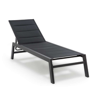 Chaise longue réglable en aluminium pour piscine, chaise longue de piscine en Textilene, chaises longues de patio résistantes aux intempéries pour la cour et la terrasse