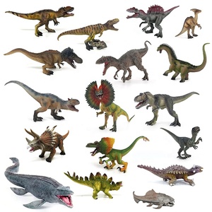 Juguetes cognitivos simulación Jurásico Animal dinosaurio modelo gris-amarillo PARASAUROLOPHUS PVC figurita boca móvil para niños - Product Image 3