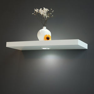 Estante de pared flotante de madera blanco de <span class=keywords><strong>24</strong></span> pulgadas con luz LED - Product Image 4