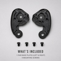 Plaque de base de visière de casque de remplacement, paire gauche et droite avec 4 vis pour IS-17 FG-17 FG-ST RPHA 10 C70