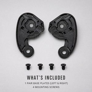 Plaque de base de visière de casque de remplacement, paire gauche et droite avec 4 vis pour IS-17 FG-17 FG-ST <span class=keywords><strong>RPHA</strong></span> 10 C70 - Product Image 4