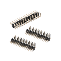 Connecteurs Électroniques : Connecteurs Mâles Droits Double Rangée 2xNP Pas de 1,27 mm, Plaqués Or, Type DIP, Pièces Électroniques