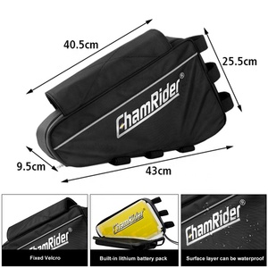 แบตเตอรี่ลิเธียมไอออนทรงสามเหลี่ยม Chamrider 18650 21700 48v 52v 60v 72v 45Ah สำหรับจักรยานไฟฟ้า - Product Image 1