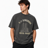 T-shirt de sport pour homme personnalisé, respirant, à séchage rapide, en maille, avec drapeau américain, commémoratif 9.11