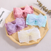 Bando Rambut Anak Gaya Eropa dan Amerika dengan Pita Jacquard Nylon dan Elastisitas Tinggi - Aksesoris Rambut Bayi & Balita