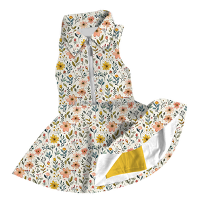 Vestido de entrenamiento de verano para niños con estampado personalizado, ropa de yoga activa, vestido de tenis con pantalones cortos - Product Image 2