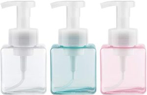 Dispensadores <span class=keywords><strong>de</strong></span> Plástico PETG Cuadrados Recargables <span class=keywords><strong>de</strong></span> 250 ml, Botellas Vacías con Bomba para Champú, Jabón Espumoso y Loción, con Tapa <span class=keywords><strong>de</strong></span> Rosca, MOQ 100 Piezas - Product Image 2