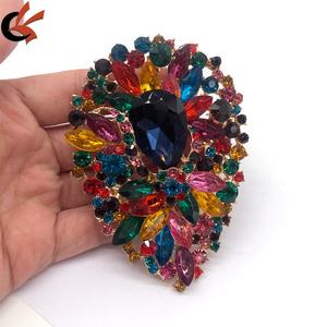 <span class=keywords><strong>Broche</strong></span> vintage en cristal rouge en forme de goutte d'eau, <span class=keywords><strong>grande</strong></span> <span class=keywords><strong>broche</strong></span> florale en strass pour les femmes, pour un mariage ou un cadeau de fiançailles - Product Image 6