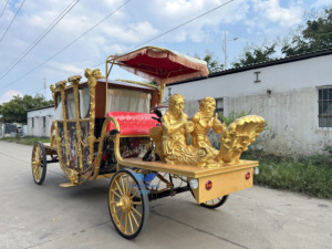HengYiSheng Véhicule utilitaire Sculpture de calèche sans chevaux Calèche royale Transport électrique spécial Prix usine - Product Image 4
