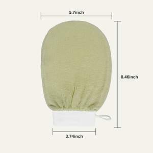 Gant de gommage pour le bain en rayonne et viscose avec logo personnalisé, gant de gommage marocain pour hammam, gommage exfoliant en soie turque - Product Image 2