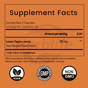 Cápsulas de Luteína, Antioxidante, Apoyo para la Salud Ocular, Piel Joven, Rico en Nutrientes, Energía Diaria, Vegano, Sin OMG, Sin Gluten, OEM, ODM - Product Image 2