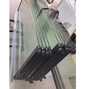 10Mm Glazen Gordijn Aluminium Tweevoudige Deur Accordeon Panoramische Scheidingswand Frameloze Glazen Deur Balkon Stapel Schuifdeur Patio Deur