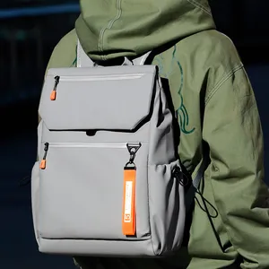 Trolley Case y mochila bolsas con correa de fijación con características impermeables y resistentes al desgaste Mochila De Cuero portátil personalizada para hombres