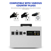 Station portable 300W-5000W avec batterie LiFePO4, charge solaire MPPT, onduleur à onde sinusoïdale pure, charge automobile, garantie 3 ans, pour camping/backup domestique