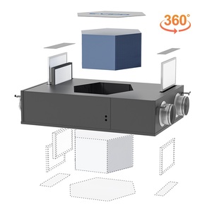 E-VIPO HRV erv HVAC Hệ thống cung cấp và chiết xuất quạt phẳng dòng chảy không đổi EC động cơ VMC mvhr thông gió cơ học với thu hồi nhiệt - Product Image 2