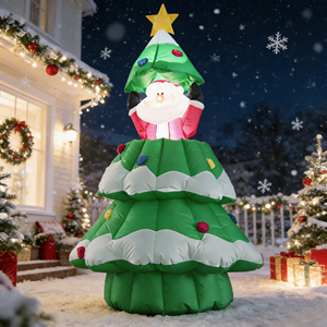 Árbol <span class=keywords><strong>de</strong></span> <span class=keywords><strong>Navidad</strong></span> Inflable con Santa Claus Desplegable - Product Image 1