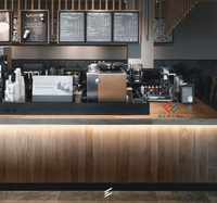 Comptoir de bar moderne en surface solide translucide éclairé par LED pour usage commercial dans les hôtels et centres commerciaux