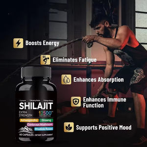 Cápsulas de Shilajit com Cúrcuma, Urtiga, Ginkgo Biloba, Ashwagandha, Ginseng, Cogumelo Cordyceps, Rhodiola Rosea - Product Image 4