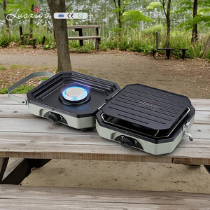 Meilleure vente vente directe d'usine cuisinière à gaz pliante portable à deux brûleurs chauffage rapide cuisinière à gaz steak de <span class=keywords><strong>camping</strong></span> - Product Image 1