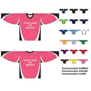 เสื้อเจอร์ซีย์ฮ็อกกี้น้ำแข็งผ้าโพลีเอสเตอร์กลับด้านได้ผ้าปะติดเสื้อแห้งเร็วระบายอากาศ - Product Image 4