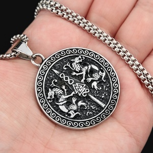 Collar Largo Retro de Acero Inoxidable 316L para Hombre, Colgante de Acero Inoxidable para Moda, Dijes y Amuletos - Product Image 4