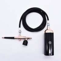 Kit de Système d'Aérographe Multifonctionnel en Cuivre et ABS pour la Décoration de Gâteaux, l'Art des Ongles et l'Aérographe avec Mini Compresseur d'Air Portable (2-15 PSI)