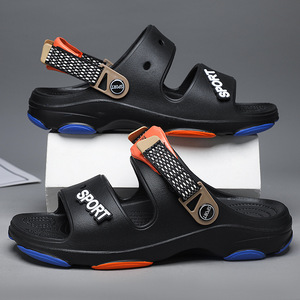 รองเท้าแตะแบบสวมสำหรับผู้ชาย รองเท้าแตะชายหาดฤดูร้อน รองเท้าแตะสำหรับขับรถ น้ำหนักเบา สวมใส่สบาย ระบายอากาศได้ดี กันลื่น สไตล์ลำลอง - Product Image 4